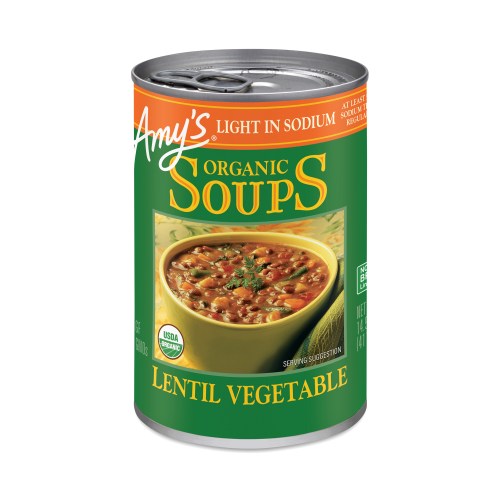 2-Pack Amys Lentil Vegetable Soup, Low in Sodium 14.5 fl oz can