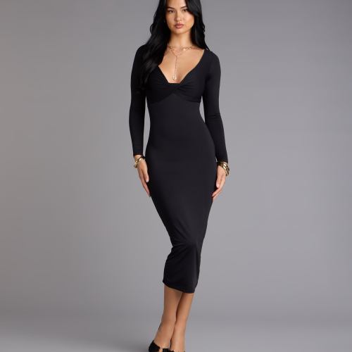 In the Moment Bodycon Midi Dress