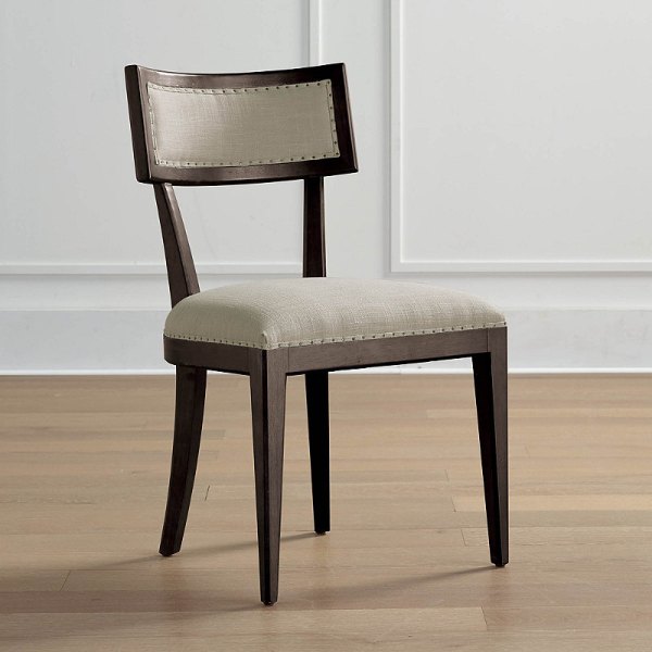 Hunter Dining Chair Creme Linen Performance, Individual Frontgate