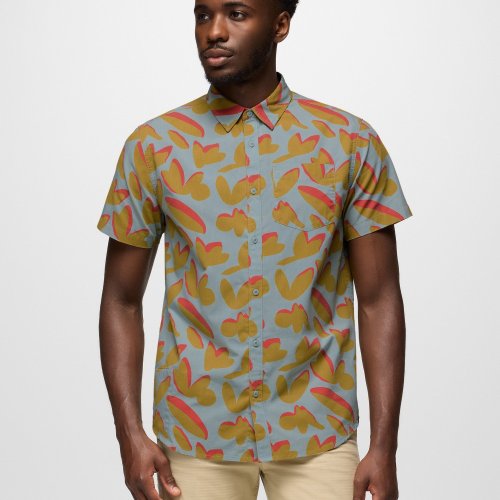 Mens prAna Stimmersee Shirt Saltwater Indo Disco