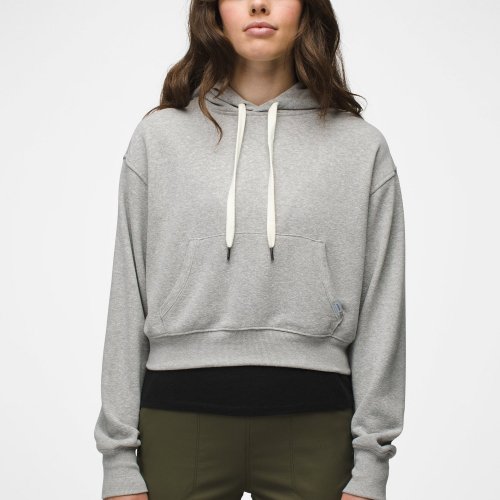 Womens prAna Cozy Up Crop Hoodie Heather