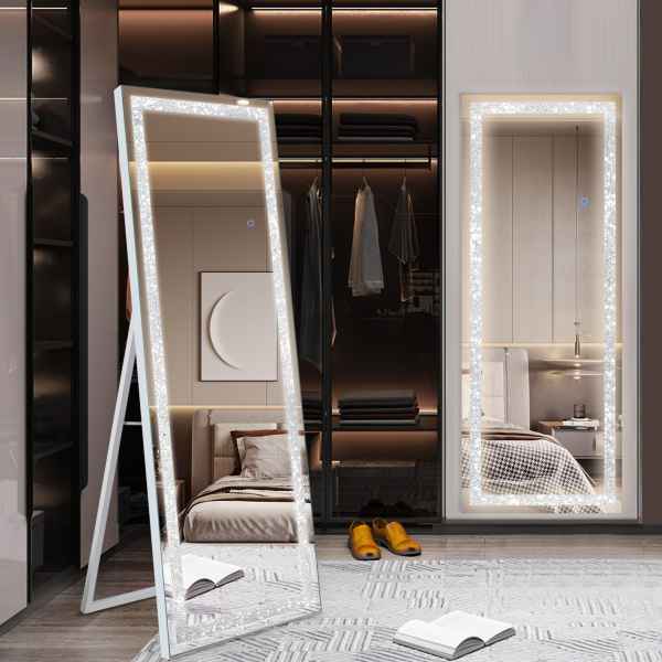 Streamdale Furniture Led Mirror Lamp With Lights - Transparent