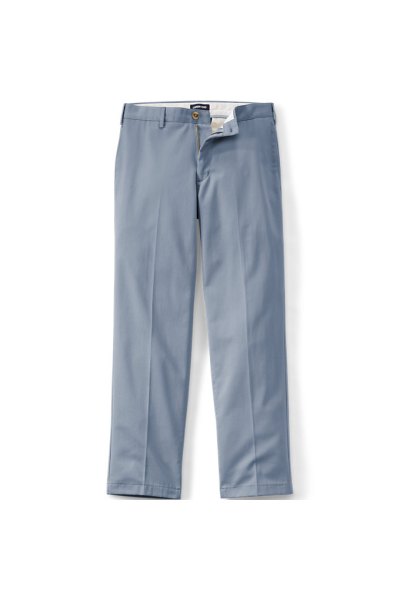 No Iron Comfort Waist Traditional Fit Chino Pant Lands End Blue