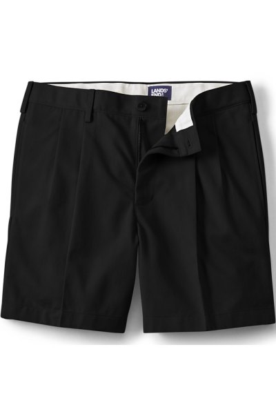 Mens No Iron Comfort Waist Front Chino Short Lands End