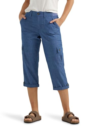 Lee Women’s Ultra Lux Comfort Cargo Capri Pant Chambray