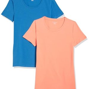 Amazon Essentials T-Shirt (Crewneck and V-Neck Options), Pack of 2