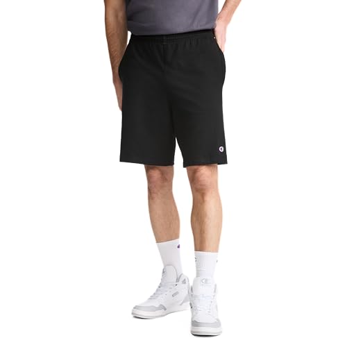 Champion mens Shorts, Classic Cotton Jersey Athletic Shorts, 9″