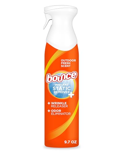 Bounce Anti Static Spray, With Wrinkle Release, Odor Eliminator and Fabric Refresher