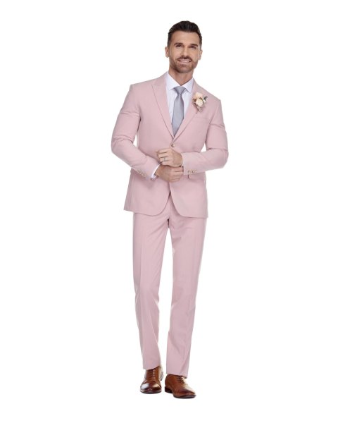 Gino Vitale Mens 2-Piece Stretch Slim-Fit Suit