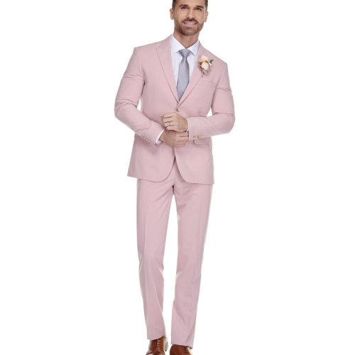 Gino Vitale Mens 2-Piece Stretch Slim-Fit Suit
