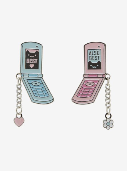 BFFs 4 Eva Cat Phones Bestie Enamel Pin Set
