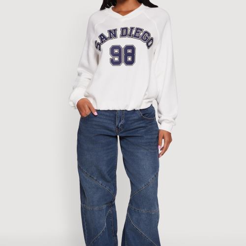 Womens San Diego 98 Graphic Fleece Pullover Sweatshirt