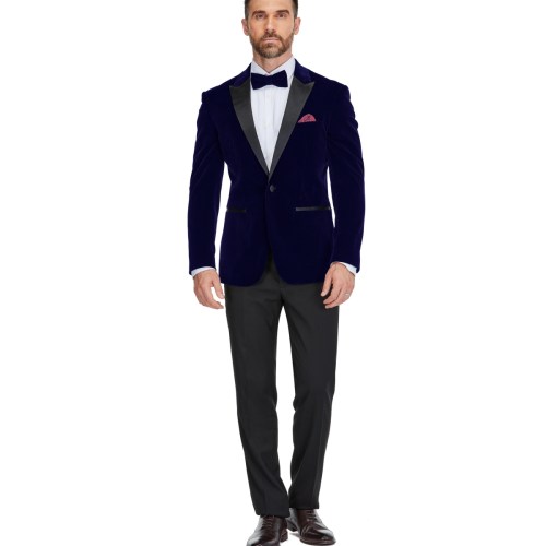 Gino Vitale Mens 3-Piece Slim Fit Shawl Lapel Tuxedo