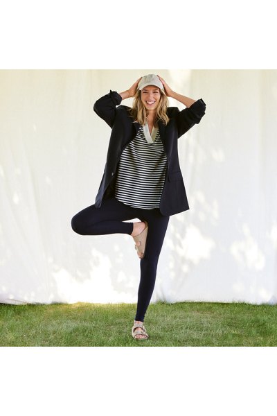 Womens Starfish Mid Rise Knit Leggings Lands End