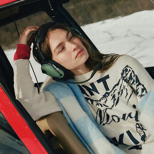 Oversized Graphic Crew-Neck Sweater