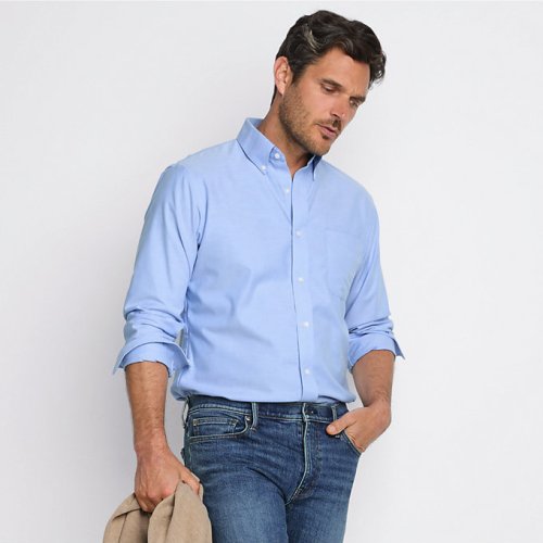 No Iron Supima Cotton Dress Shirt Lands End 34