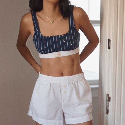 The LyreBird CottonCloud Printed Scoop-Neck Bra