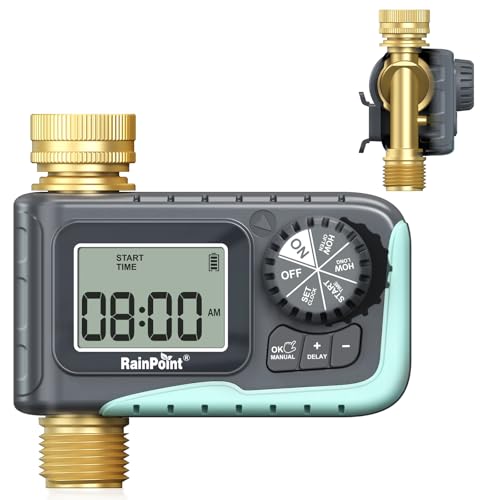 Sprinkler Timer, 100% Metal Pipe Water Timer for Garden Hose