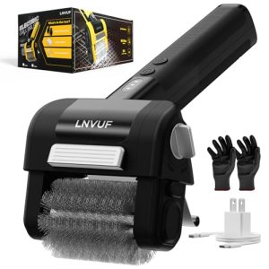Electric Grill Brush, Grill Cleaner with LED Light, Cordless & Rechargea