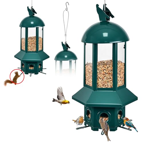 Squirrel-Proof Bird Feeders – Large Capacity. Easy Refilling