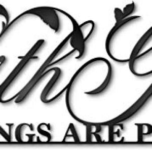 With God All Things Are Possible  Metal Wall Decor, 18″X12″