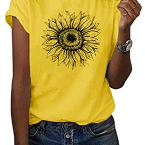 Women’s T-Shirts Sunflower Graphic
