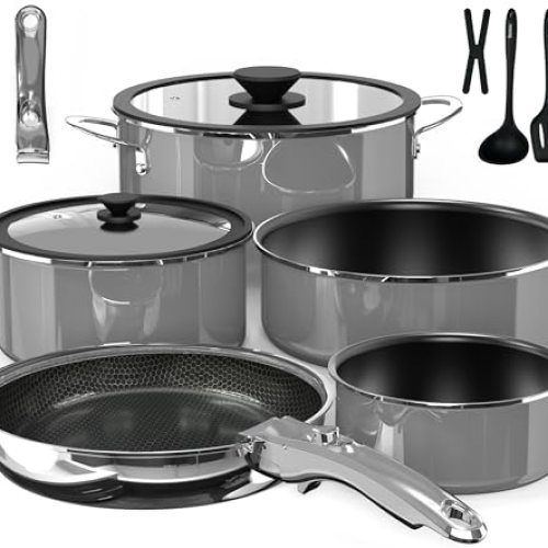Ceramic Pots and Pans Set ,12PC