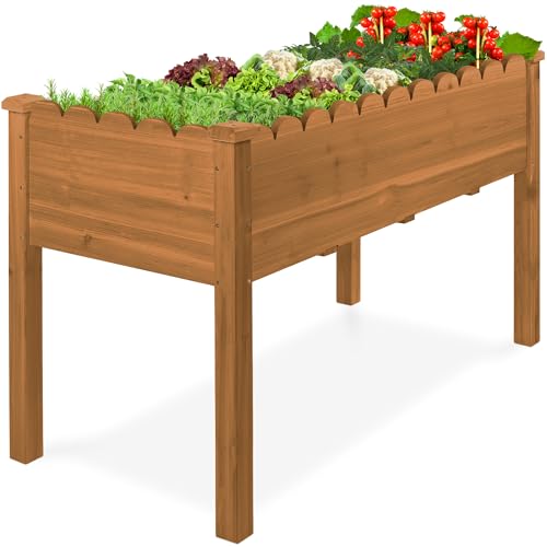 Raised Garden Bed, Scalloped Design, 48 x 24 x 30 Inches