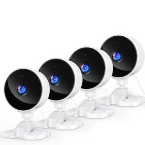 Indoor Security Camera 2.4GHz 4pcs, Baby Monitor, Pet Camera, Nanny Cam