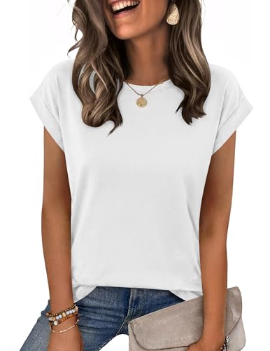 Cap Sleeve T-shirts Shirts, White