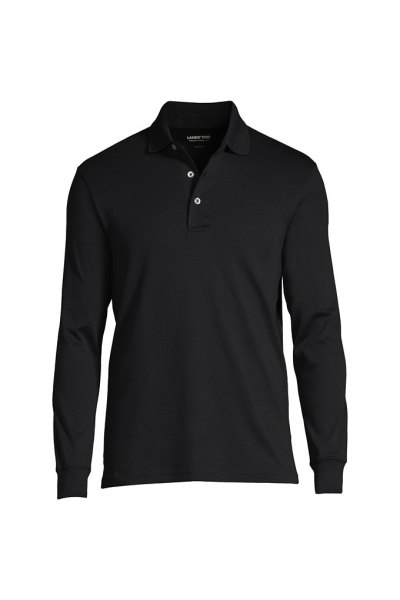 Mens Big and Tall Long Sleeve Supima Polo Shirt Lands End
