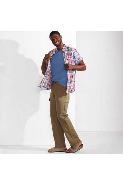 Mens Knockabout Traditional Fit Cargo Pant Lands End Brown