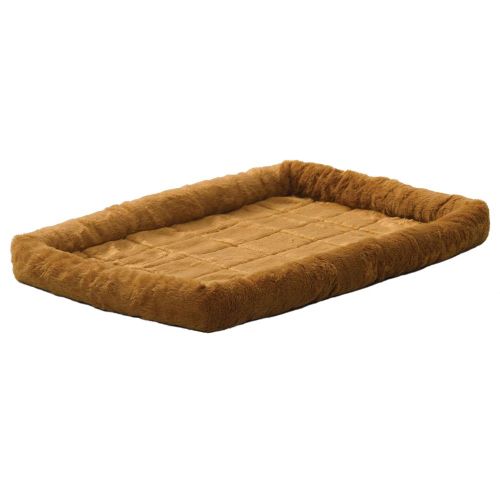 Midwest Quiet Time Bolster Pet Bed And Crate Mat in Cinnamon, Size: 48l X 30w | Polyester/plastic PetSmart
