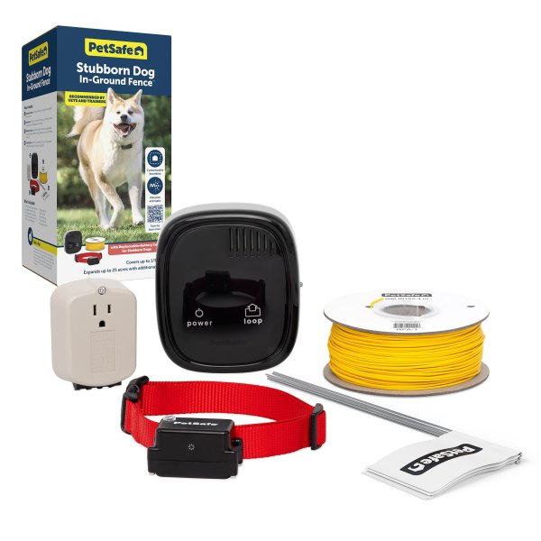 Petsafe In-Ground Dog Fence System With Stubborn Training E-Collar - 1/3 Acre Yard in Red | PetSmart