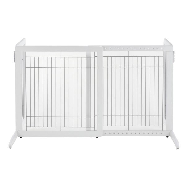 Richell Freestanding Tall Pet Gate - Dog in White, Size: 28.3w X 27.6 H | PetSmart