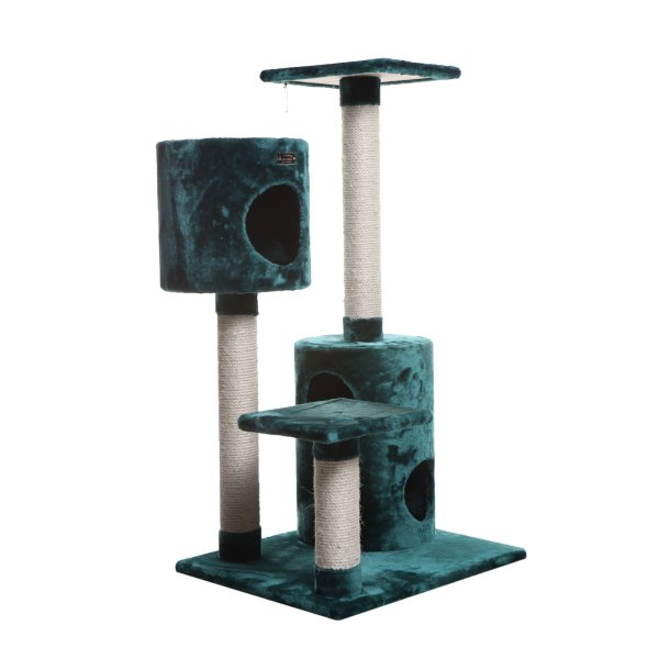 Armarkat 43-In Classic Faux Fur Real Wood Cat Tree, Dark Green, Size: 25 lb | PetSmart