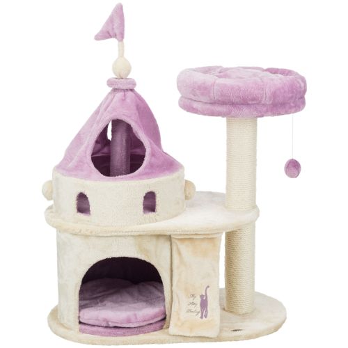 Trixie 35-In My Kitty Darling Castle Cat Tree, Purple And Beige in Purple/beige | PetSmart