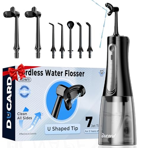 Cordless Water Flosser for Teeth, U-Shaped, 360° Deep Clean