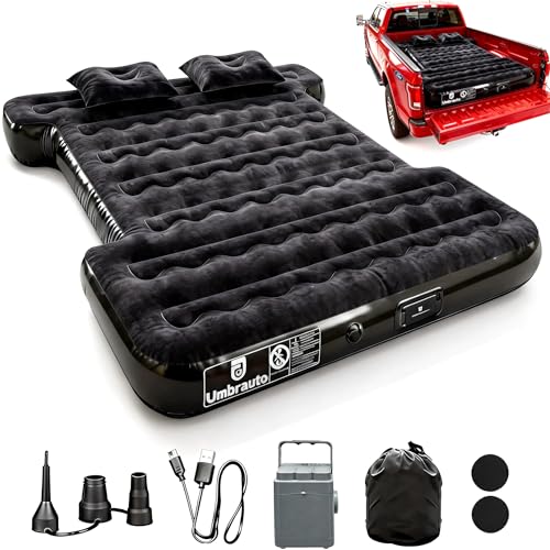 Umbrauto Built-in Pump Air Mattress for 5.5-5.8ft Full Size Short Truck Bed
