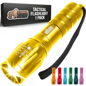 GORILLA GRIP Powerful LED Tactical Flashlight