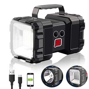 LED Rechargeable Spotlight Flashlight, Waterproof