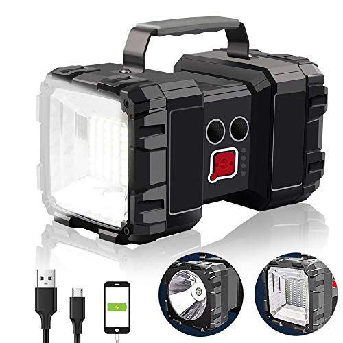 LED Rechargeable Spotlight Flashlight, Waterproof