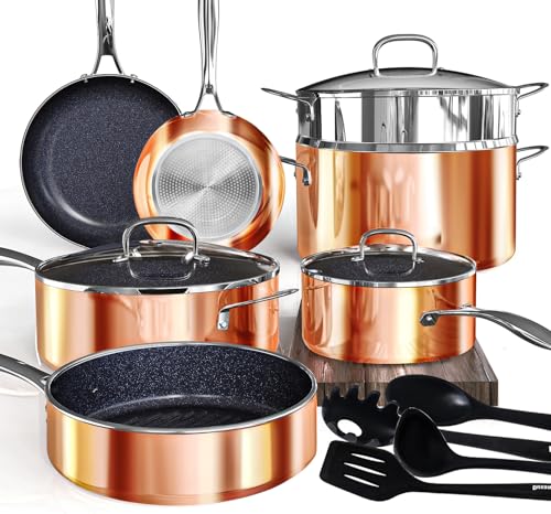 14PC Healthy Pots and Pan With 9H Anti-scratch Coating