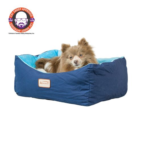 Armarkat Navy And Sky Blue Cuddler Cat Bed in Dark Blue, Size: 21.5l X 18w 8h | PetSmart