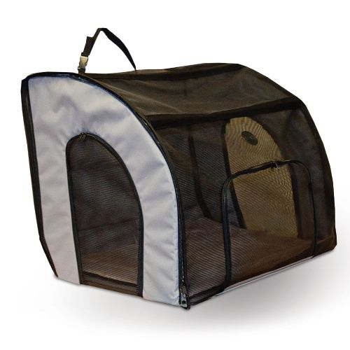K&h Travel Safety Carrier Pet Dog And Cat in Black/grey, Size: X | Mesh/nylon PetSmart