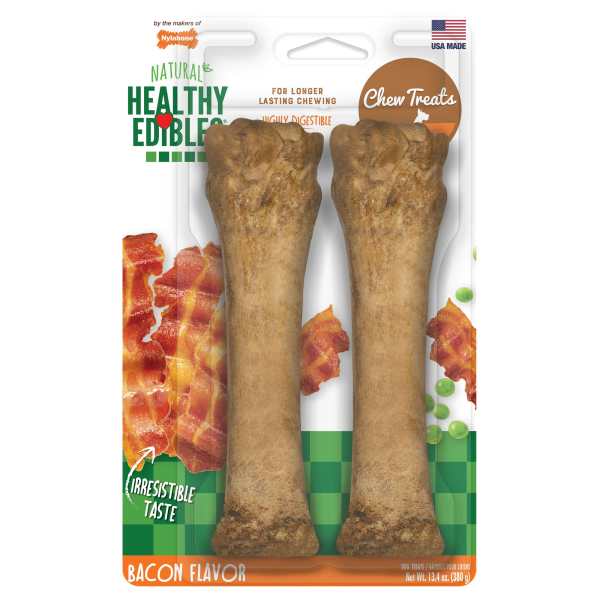Nylabone Healthy Edibles Dog Chews - Bacon, Size: 0.8375 lb | PetSmart