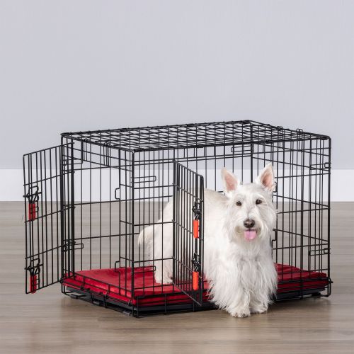 Kong Ultra-Strong And Durable Double Door Wire Dog Crate With Divider Panel, Size: 30l X 19w 21h | PetSmart