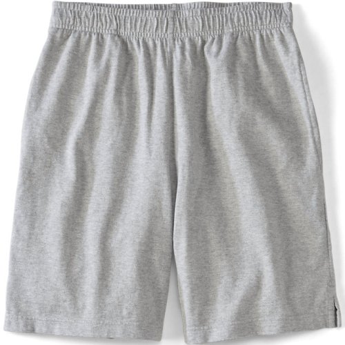 Mens Jersey Knit Short Lands End Gray