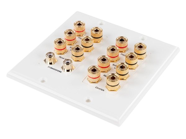 Monoprice 2-Gang 7.2 Surround Sound Distribution Wall Plate