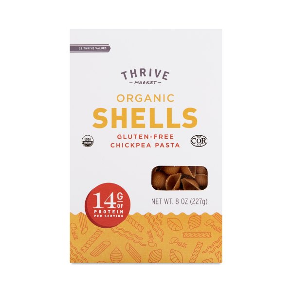 2-Pack Organic Chickpea Pasta, 8 oz box